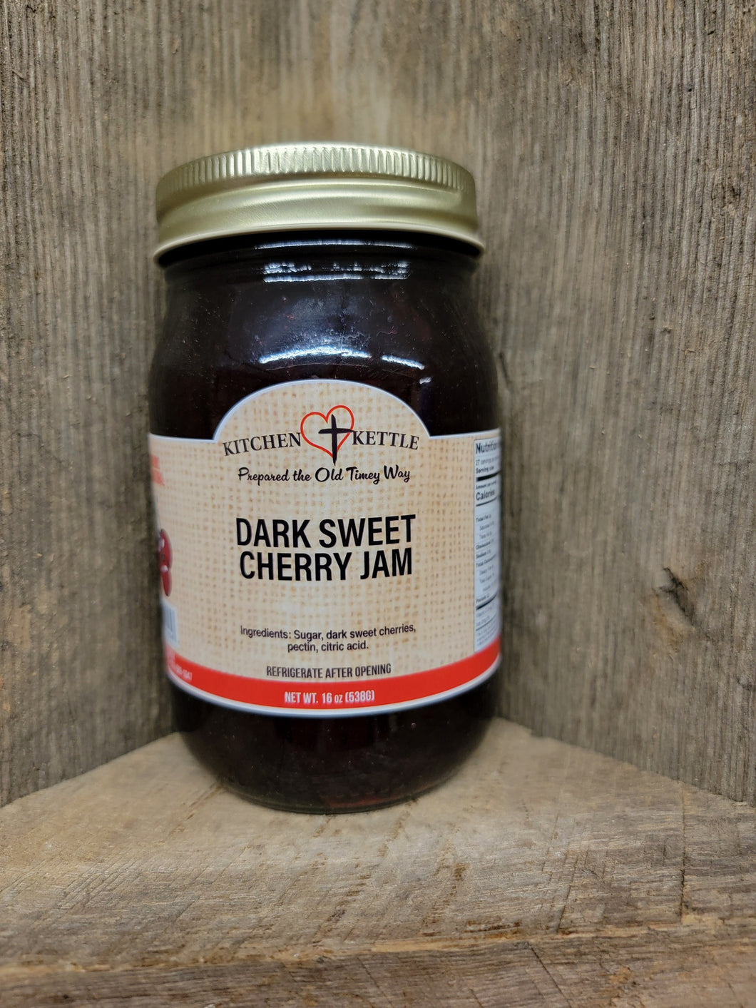 Dark Sweet Cherry Jam 16oz