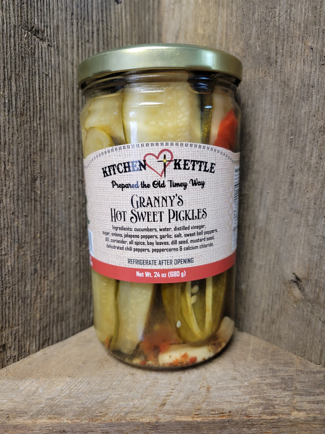 Granny's Hot Sweet Pickles 24oz