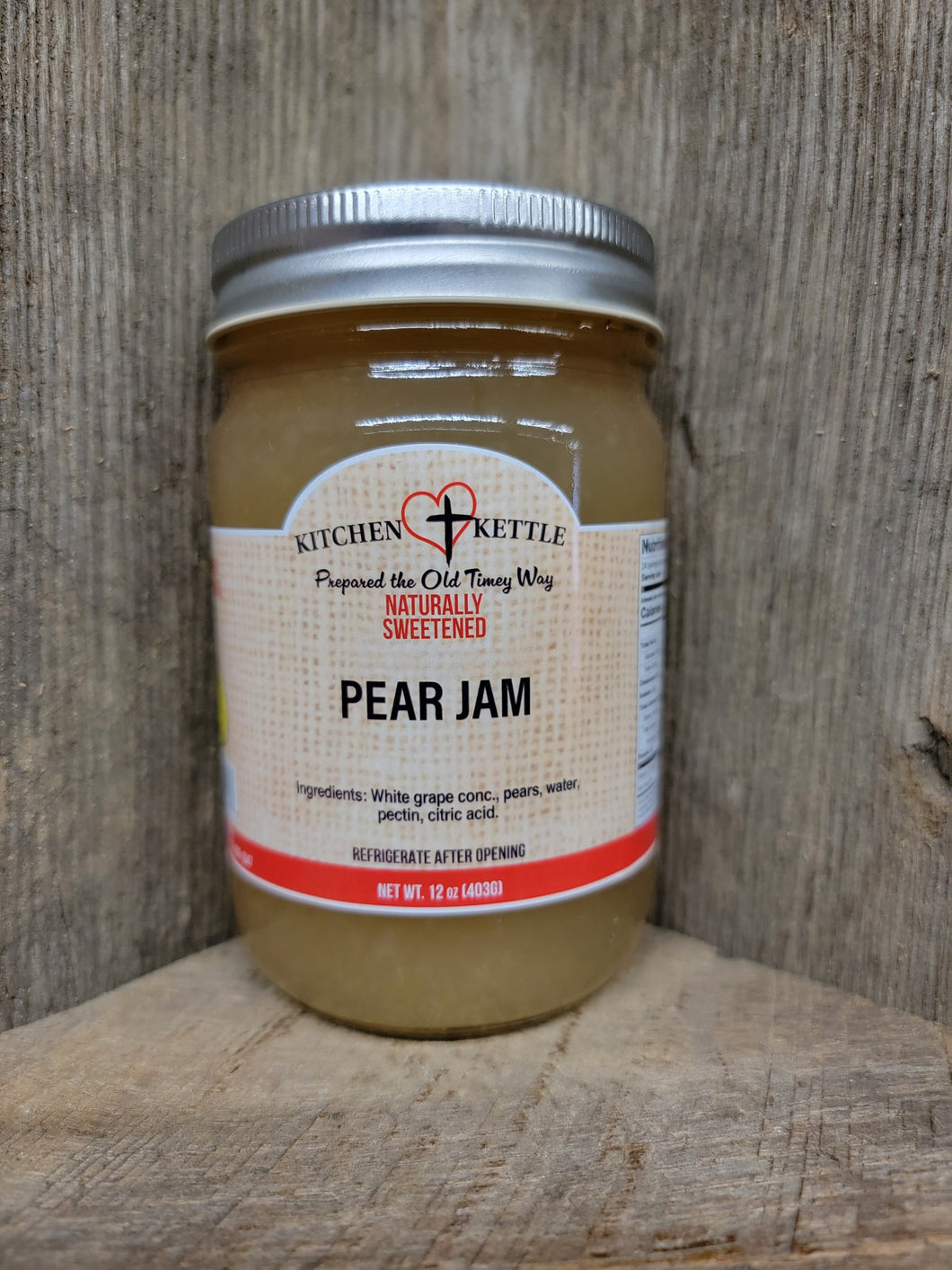Naturally Sweetened Pear Jam 12oz