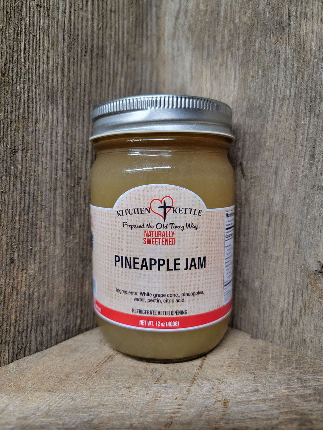 Naturally Sweetened Pineapple Jam 12oz