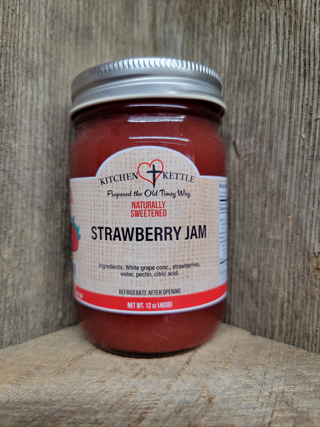 Naturally Sweetened Strawberry Jam 12oz