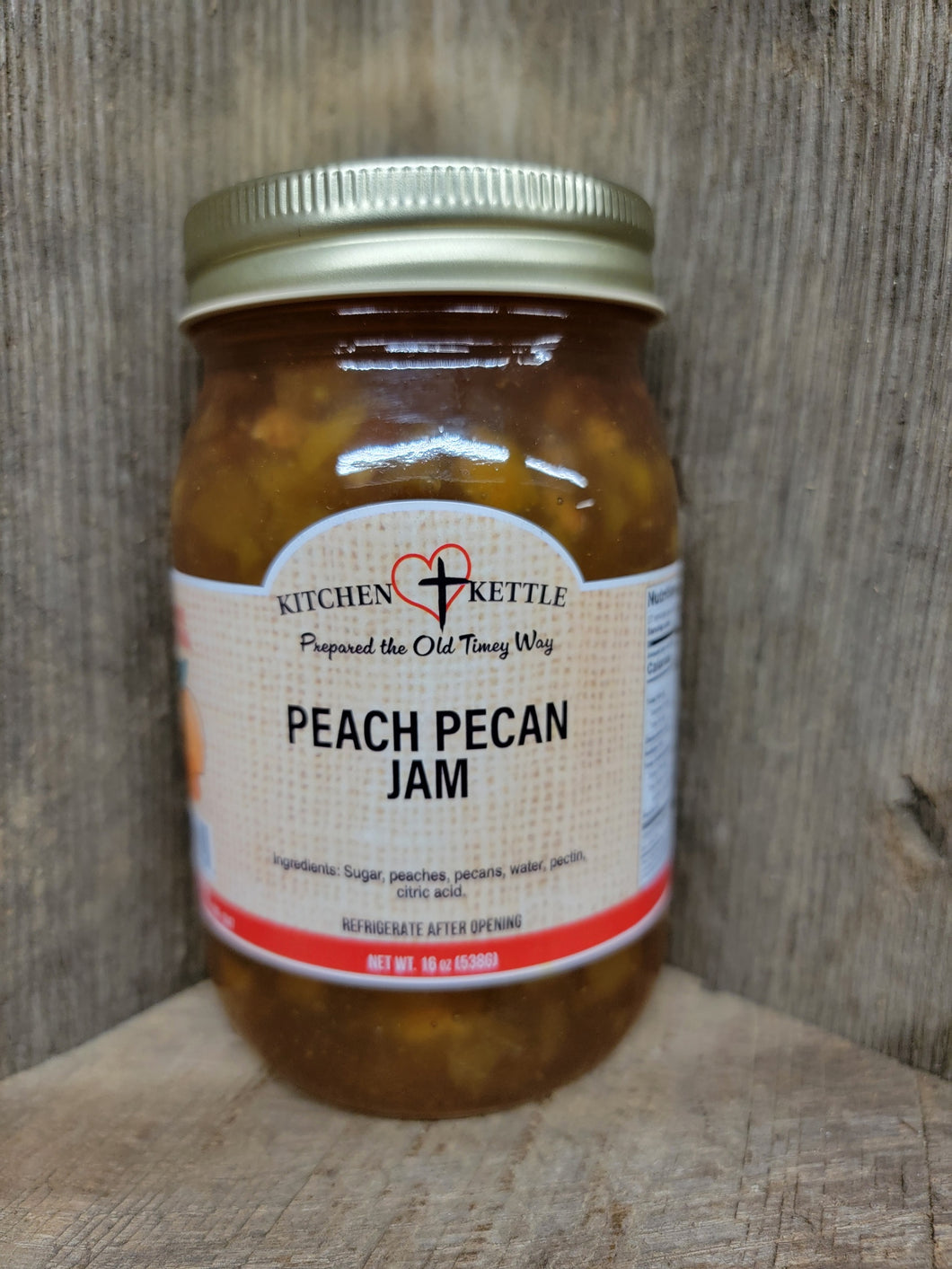 Peach Pecan Jam 16oz