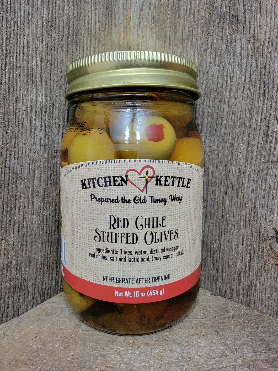 Red Chile Stuffed Olives 16oz