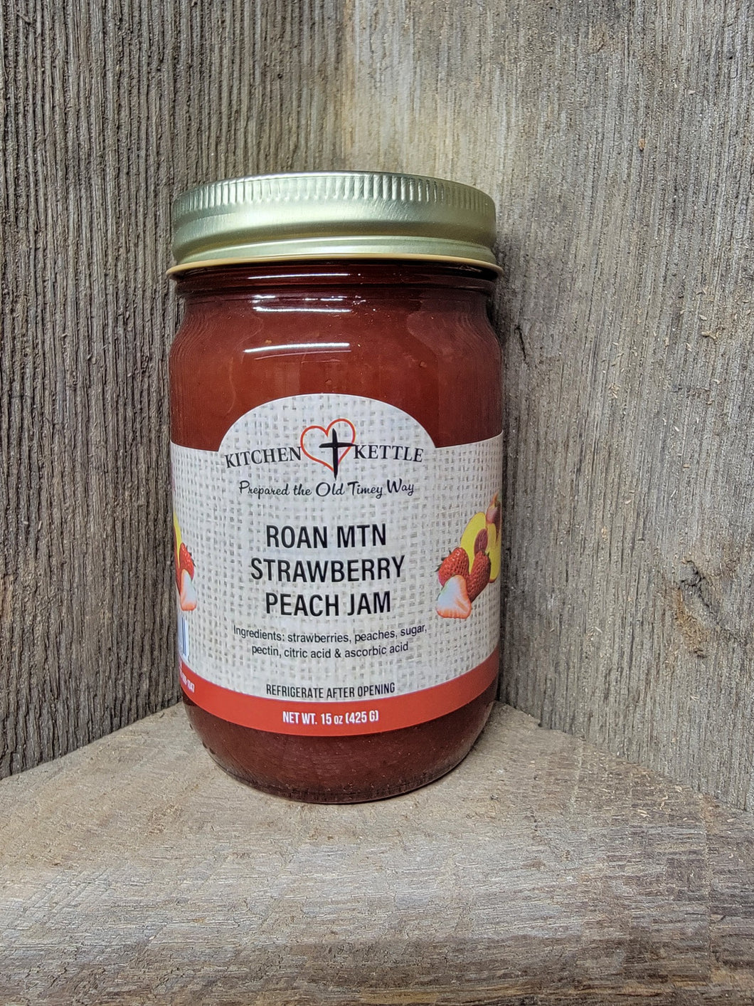 Roan Mtn Strawberry Peach Jam 15oz