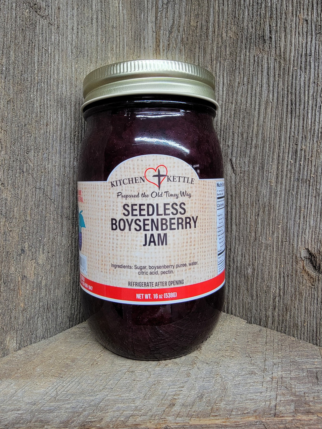 Seedless Boysenberry Jam 16oz