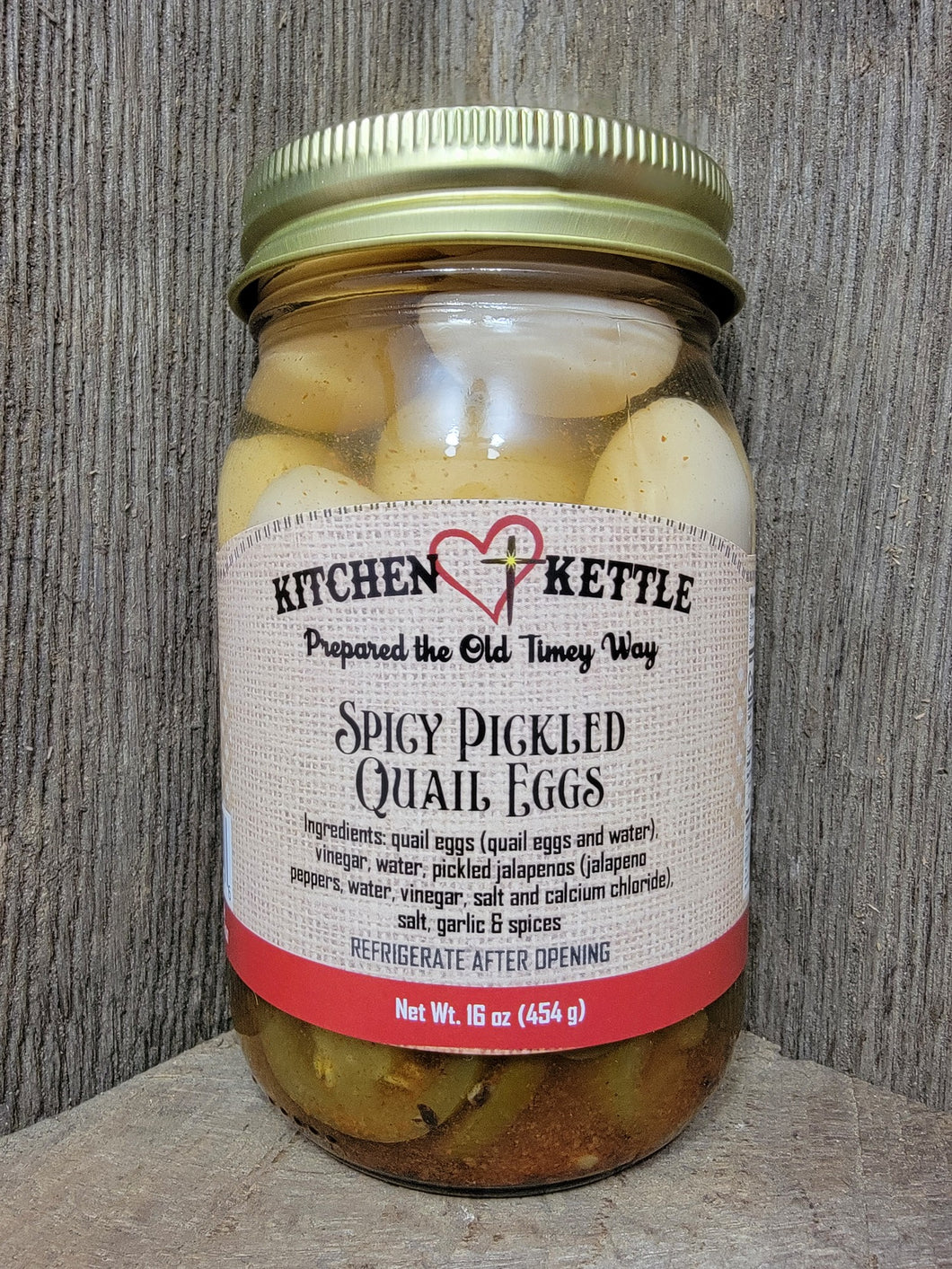 Spicy Pickled Quail Eggs 16oz