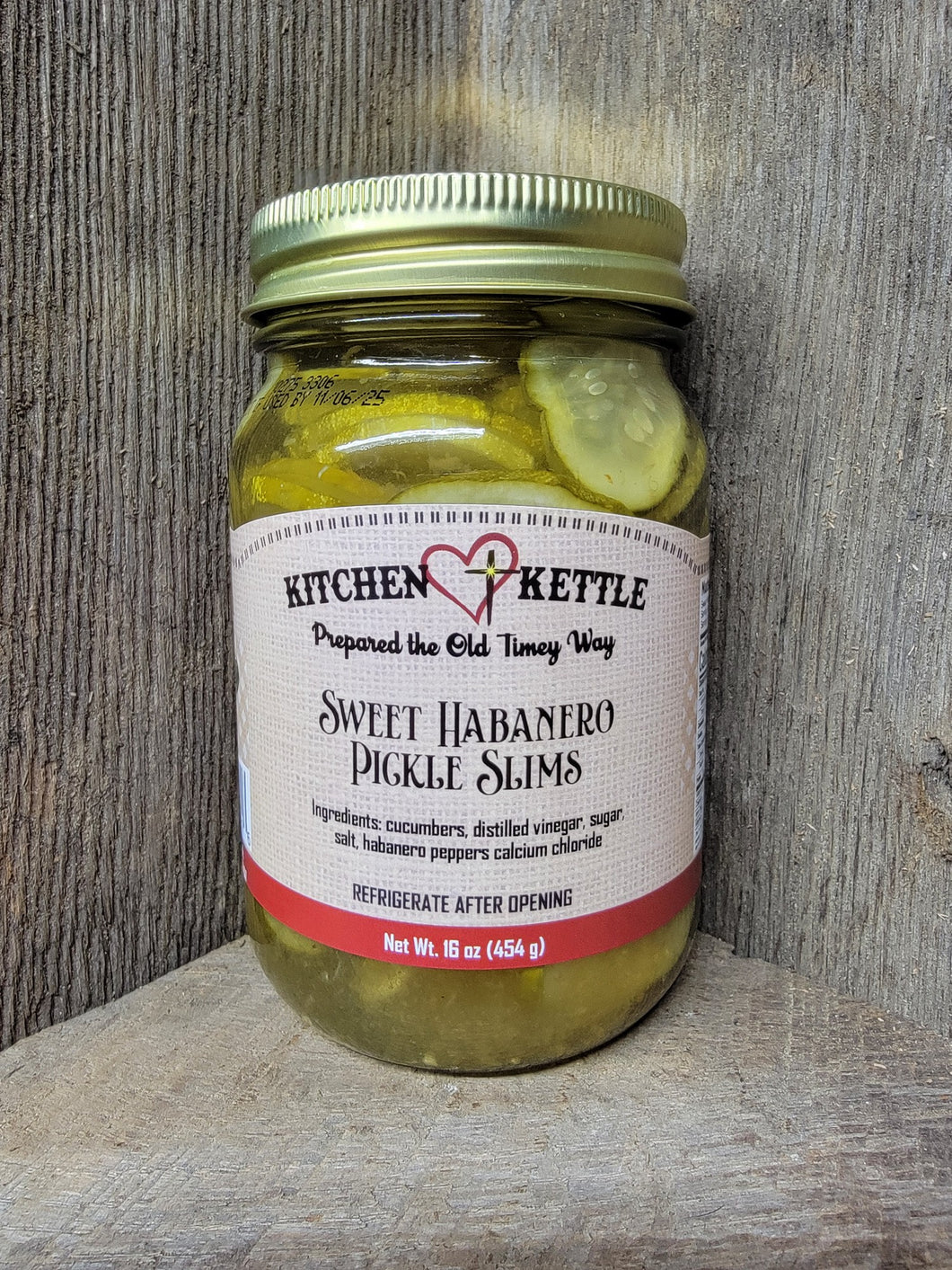 Sweet Habanero Pickle Slims 16oz